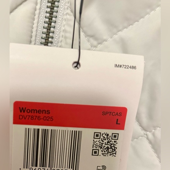 NWT Nike reversible jacket in white, size large - Picture 7 of 9